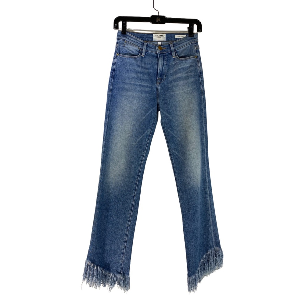 FRAME ‘Le High Straight’ frayed denim ⭐️ size 25